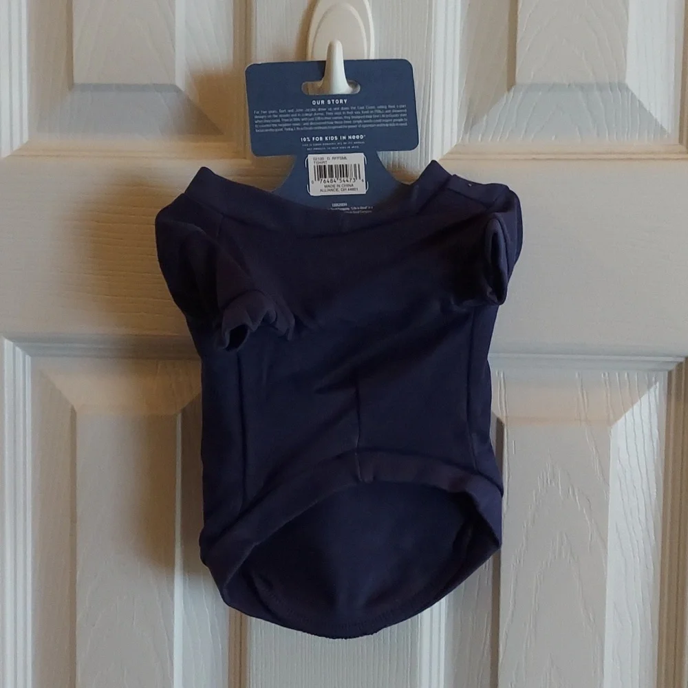 Americana Patriotic Dog T-shirt BLUE, RED & WHITE Life Is Good - SMALL BNWT SO